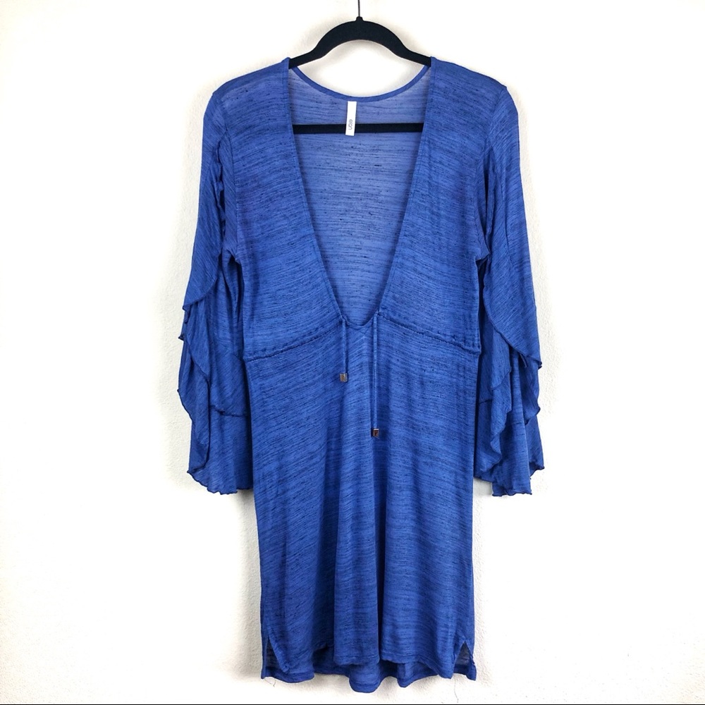 Elan Ruffle Sleeve Cover Up - Picture 4 of 8
